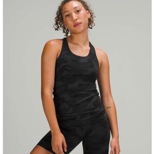 Lululemon Cool Racerback Tank Top *Nulu Heritage 365 Camo Deep Coal Sz 8